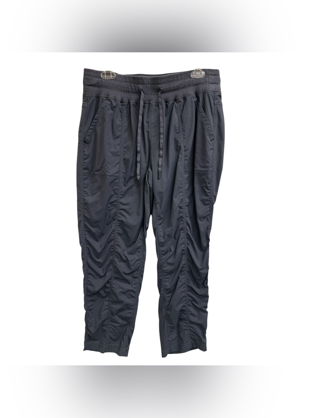 Shambhala Ruched Drawstring Jogger Pants - Charcoal Size L